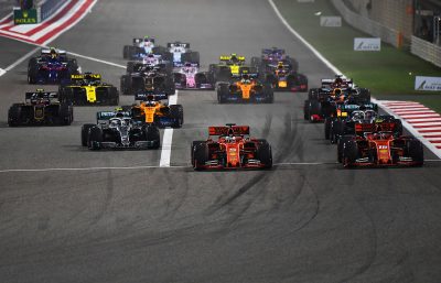 formel 1 bahrain - start af løbet