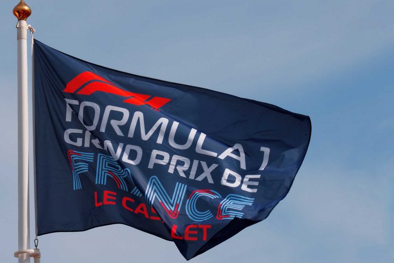 Formel 1 frankrig - flag med fransk grand prix
