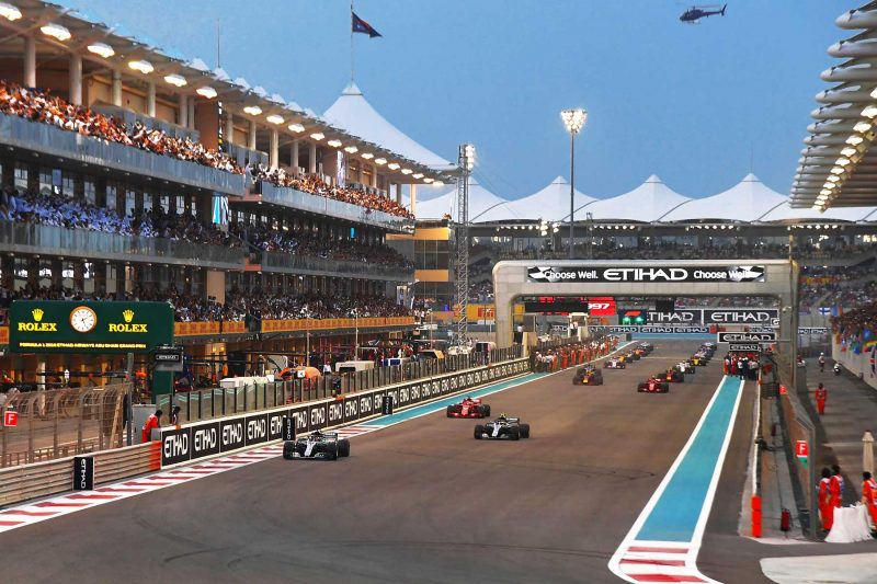Formel 1 Abu Dhabi - start grid i abu dhabi