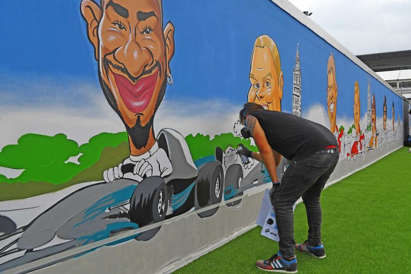 formel 1 spanien - grafitti med de forskellige kører