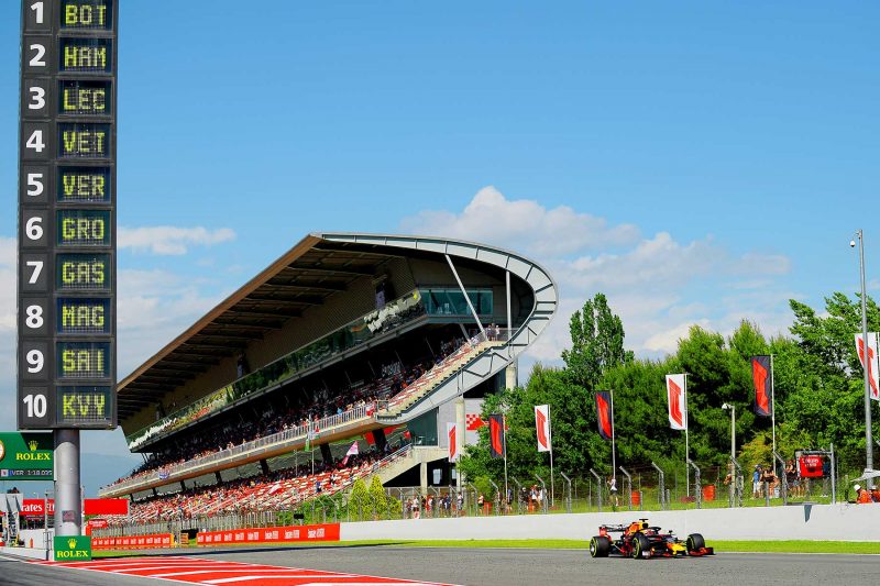 formel 1 bane spanien - rangering samt tribune over banen