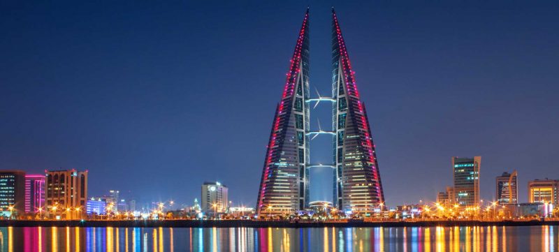 formel 1 bahrain - byen i tusmørke