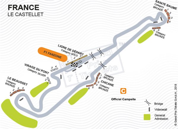 Formel 1 Banekort fra Frankrigs GP 2021