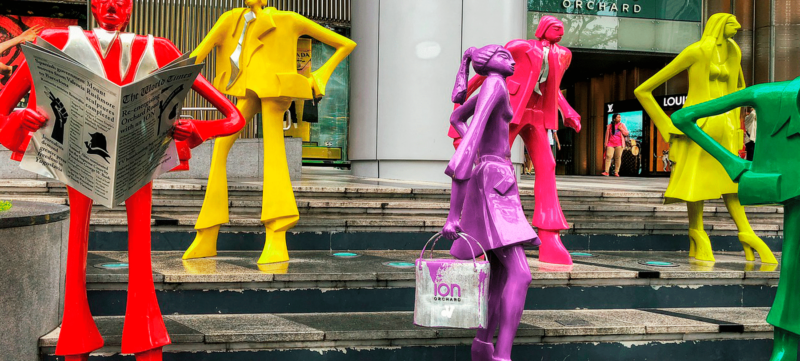 formel 1 singapore - skulpture i byen