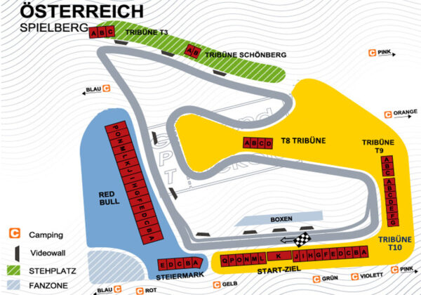 Formel 1 Banekort fra Østrigs GP 2022