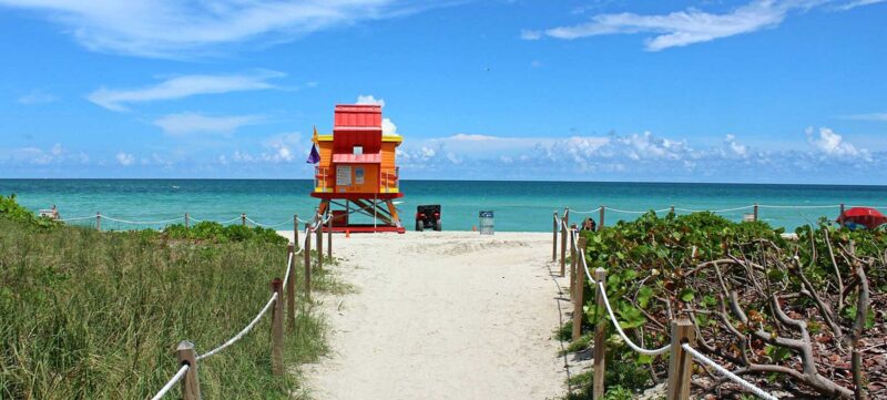 Miami Beach med livreddertårn